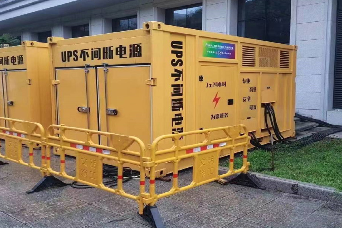 衡南发电机租赁施工现场